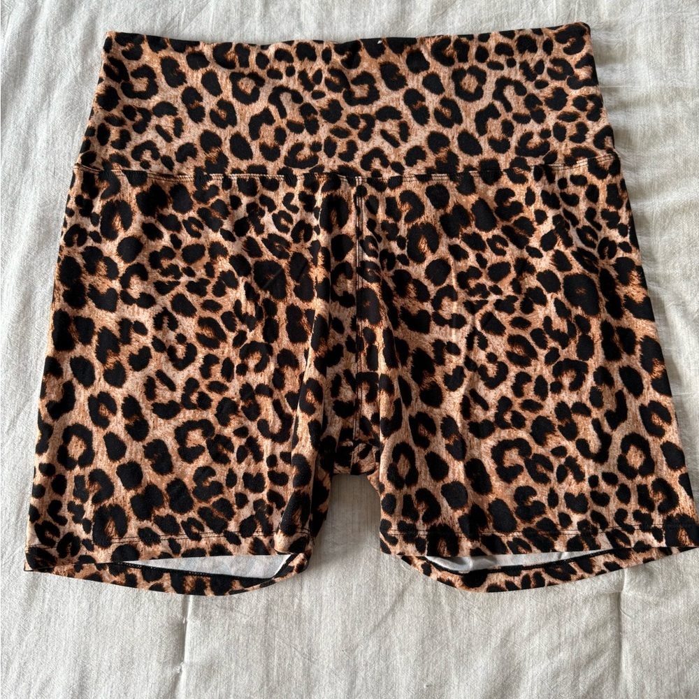 Leopard Print Bike Shorts - Size 3XL